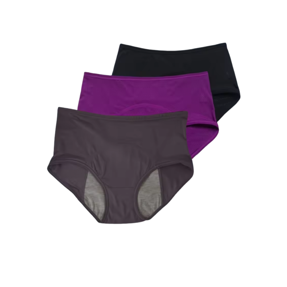 Sutiã de alta cintura para incontinência urinária da marca Twifer, calça preta de proteção para incontinência.