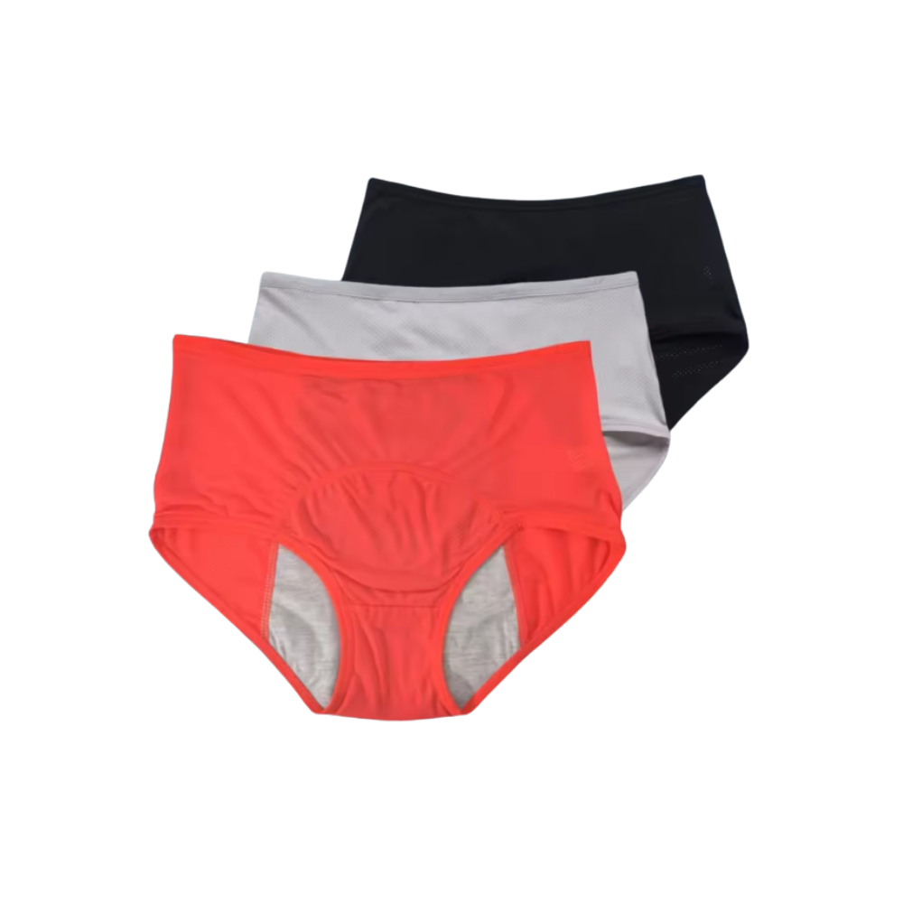 Cueca culotte de alta cintura para incontinência urinária, marca Twifer, com acabamento confortável e proteção eficaz.