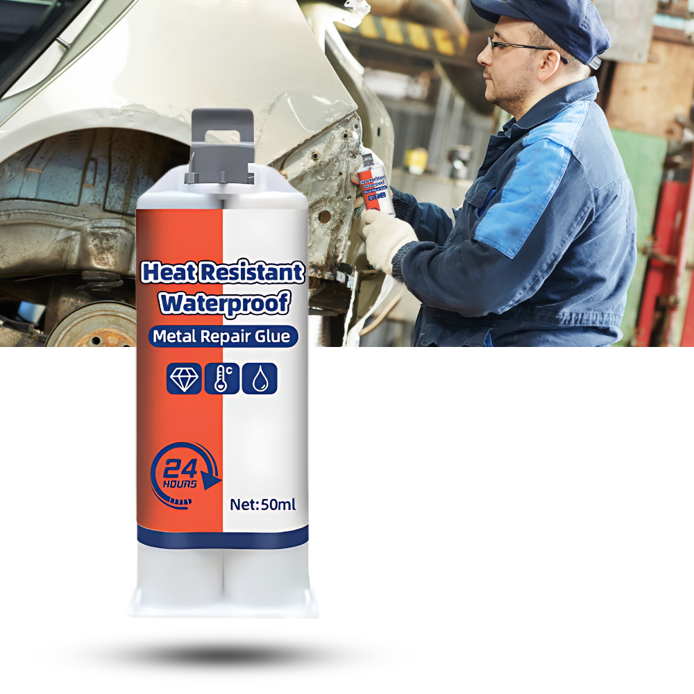 Cola de alta aderência e à prova d'água Hilabee para reparo de metal, embalagem de 50g, produto de cola e adesivos de construção