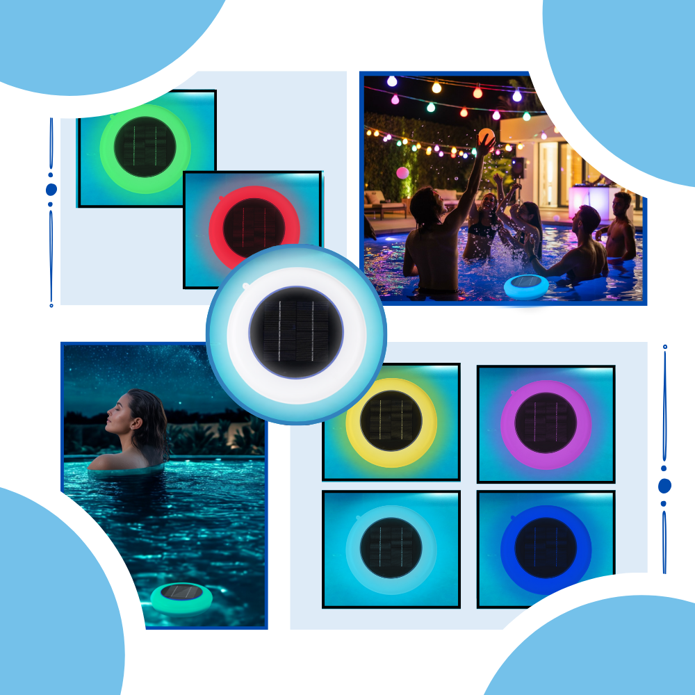 Ionizador solar de piscina Hinbest, acessório para piscinas e spas, com painel solar e componentes de controle.