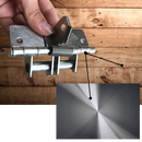 Charnière de porte polyvalente à fermeture douce de la marque Hinge Outlet, en métal argenté.