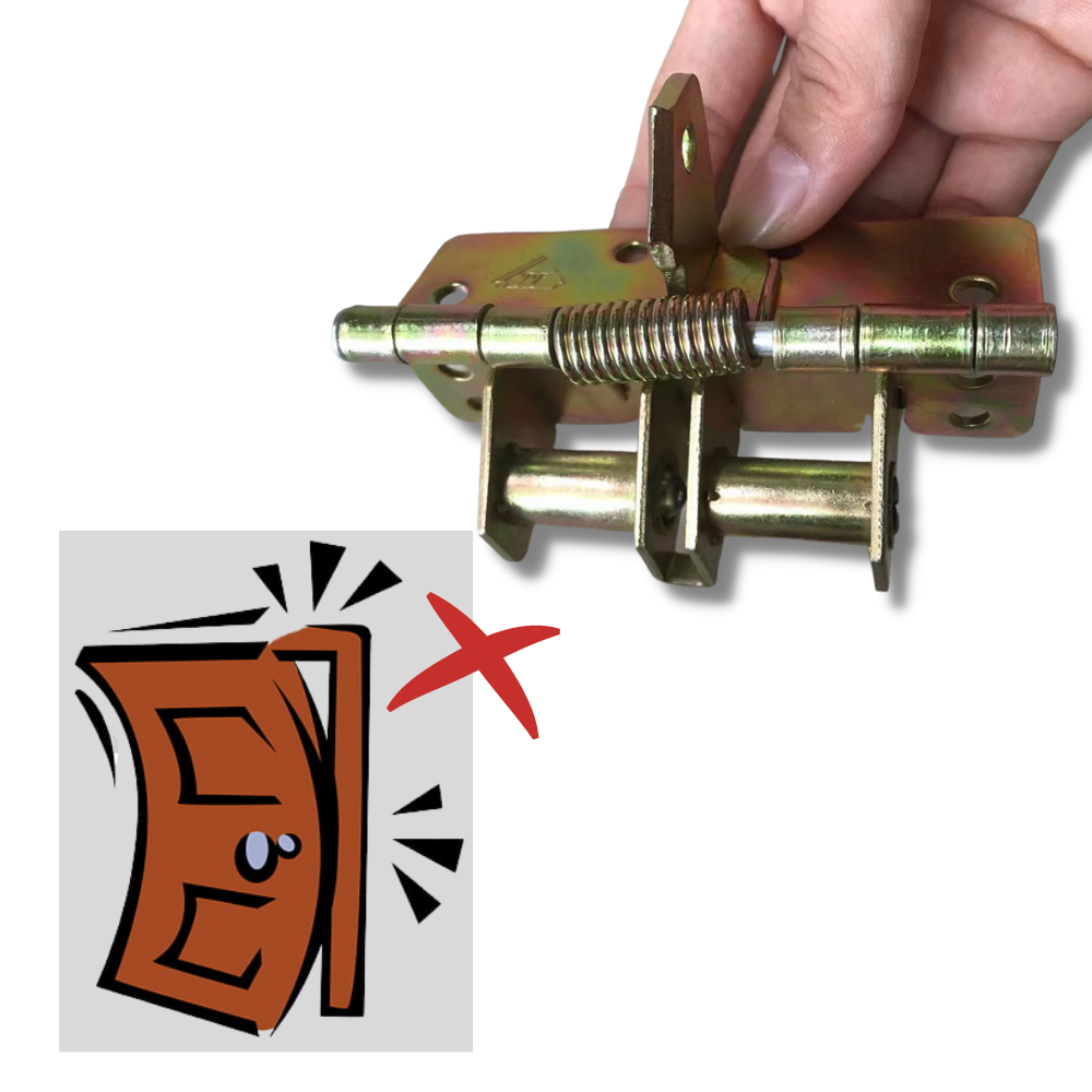Chave de porta universal da Hinge Outlet com fecho suave, acabamento prateado e design resistente para portas variadas.