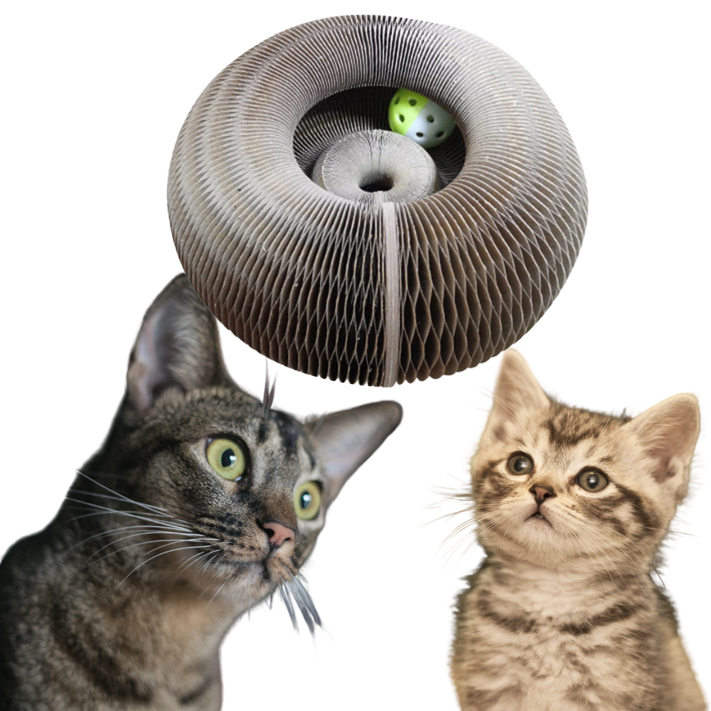 Imagem de uma placa de arranhar para gatos da marca Hirigin, acessório de arranhar com superfície de sisal para gatos.