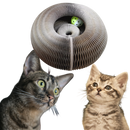 Imagem de uma placa de arranhar para gatos da marca Hirigin, acessório de arranhar com superfície de sisal para gatos.