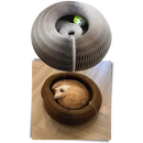 Planche à gratter para gatos Hirigin, acessório para arranhar e divertir felinos, com superfície de sisal natural.