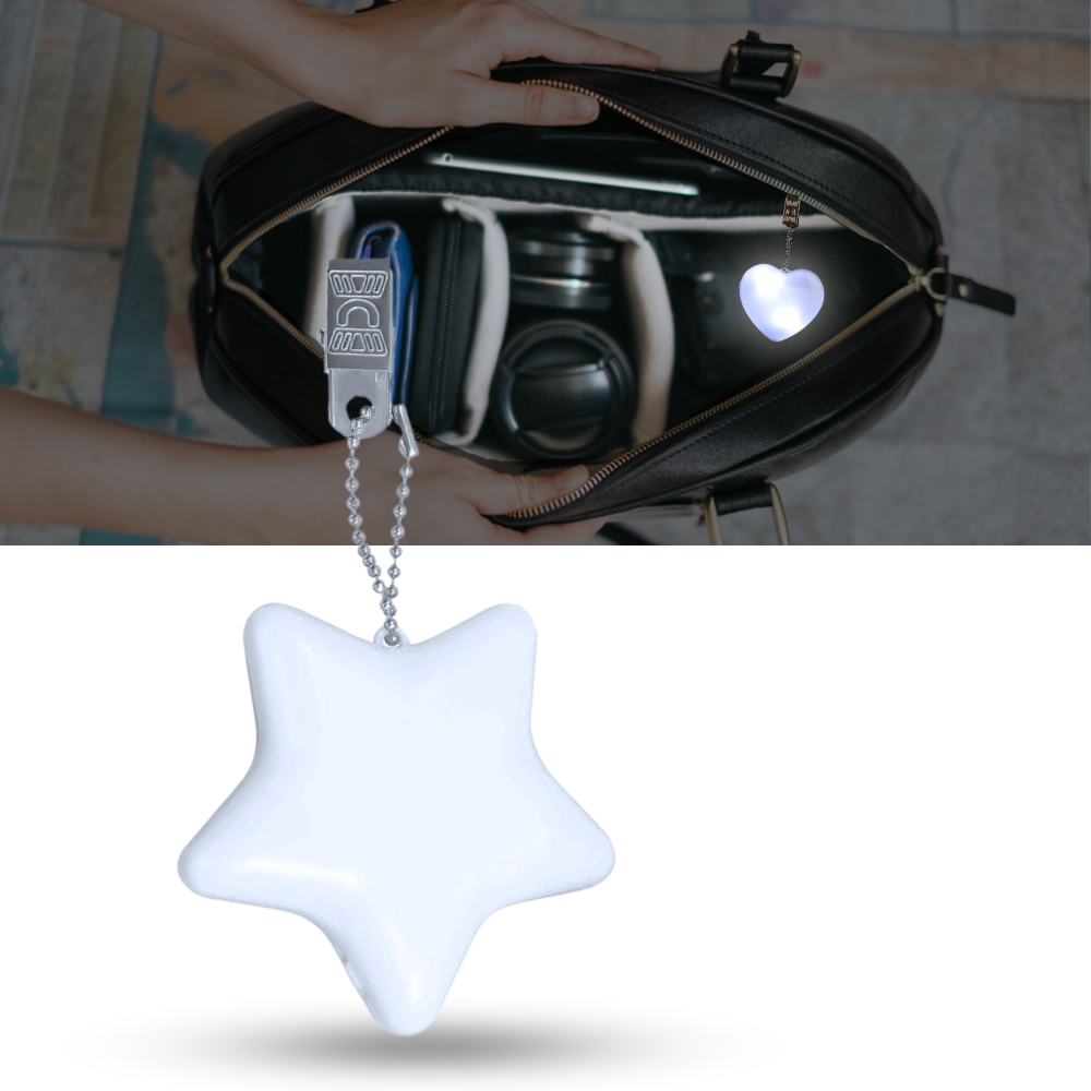 Lâmpada de saco Hokarua com ativação tátil, design de coração, luz suave e moderna para ambientes internos.