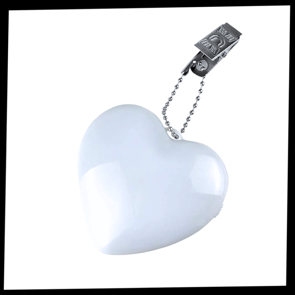 Lâmpada de saco Hokarua com ativação tátil, luz suave em formato de coração, ideal para decorar e iluminar ambientes.