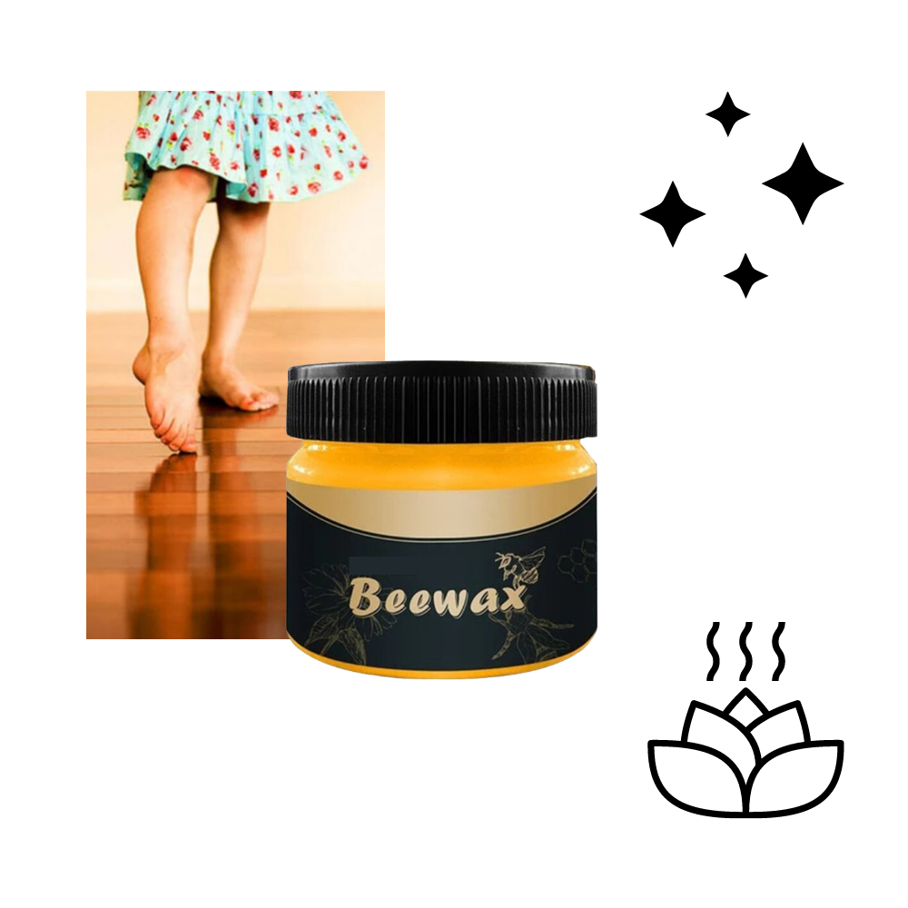 Cera de abelha aromática para polisseuses e lustreuses Homchum, usada no acabamento e secagem de madeira.