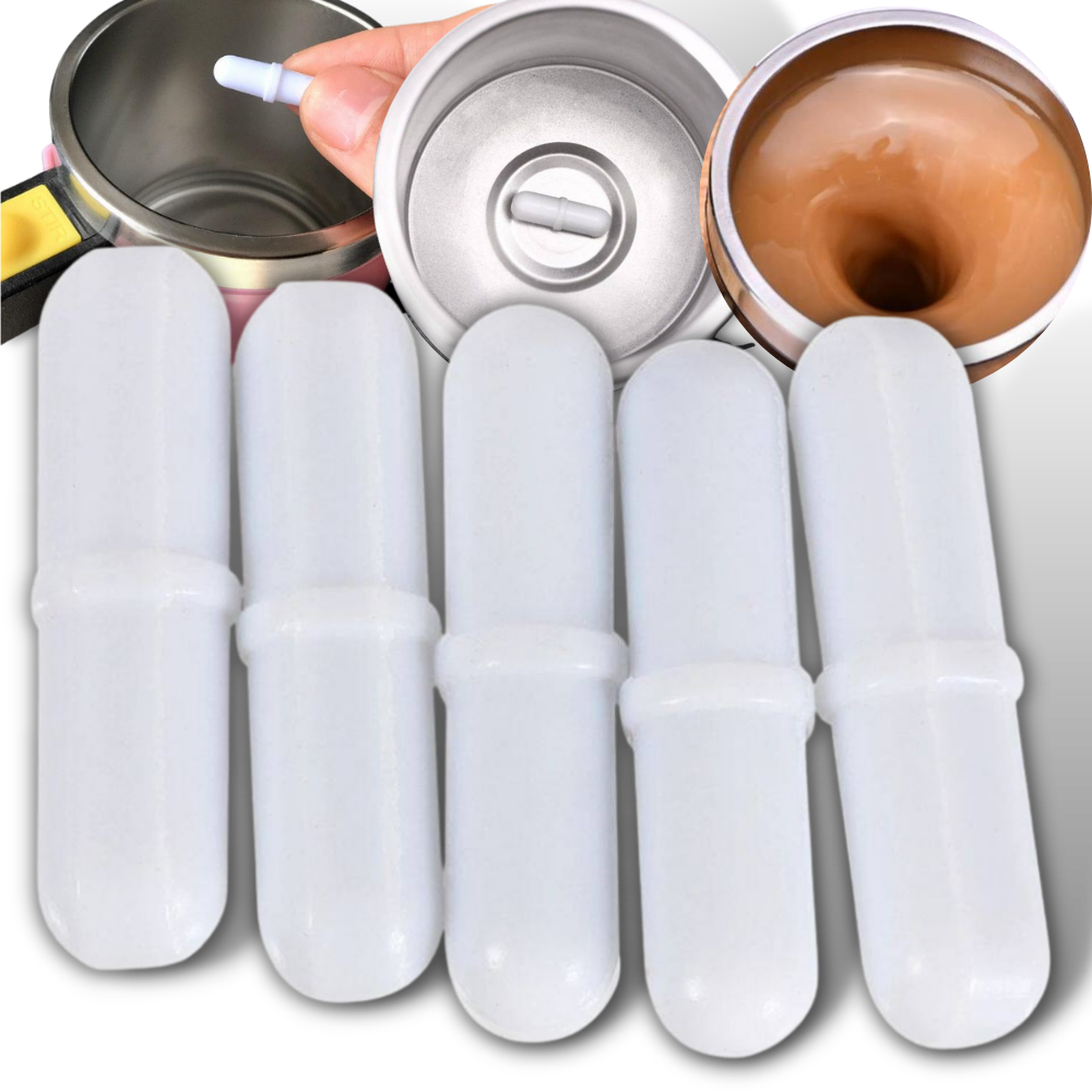 Conjunto de 5 agitadores magnéticos para xícaras, utensílios de cozinha da marca Home Brew Ohio, usados para misturar bebidas.