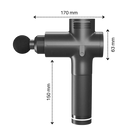 Pistolet de massagem multi velocidade Homedics para relaxamento muscular, com design ergonômico e pontas intercambiáveis.