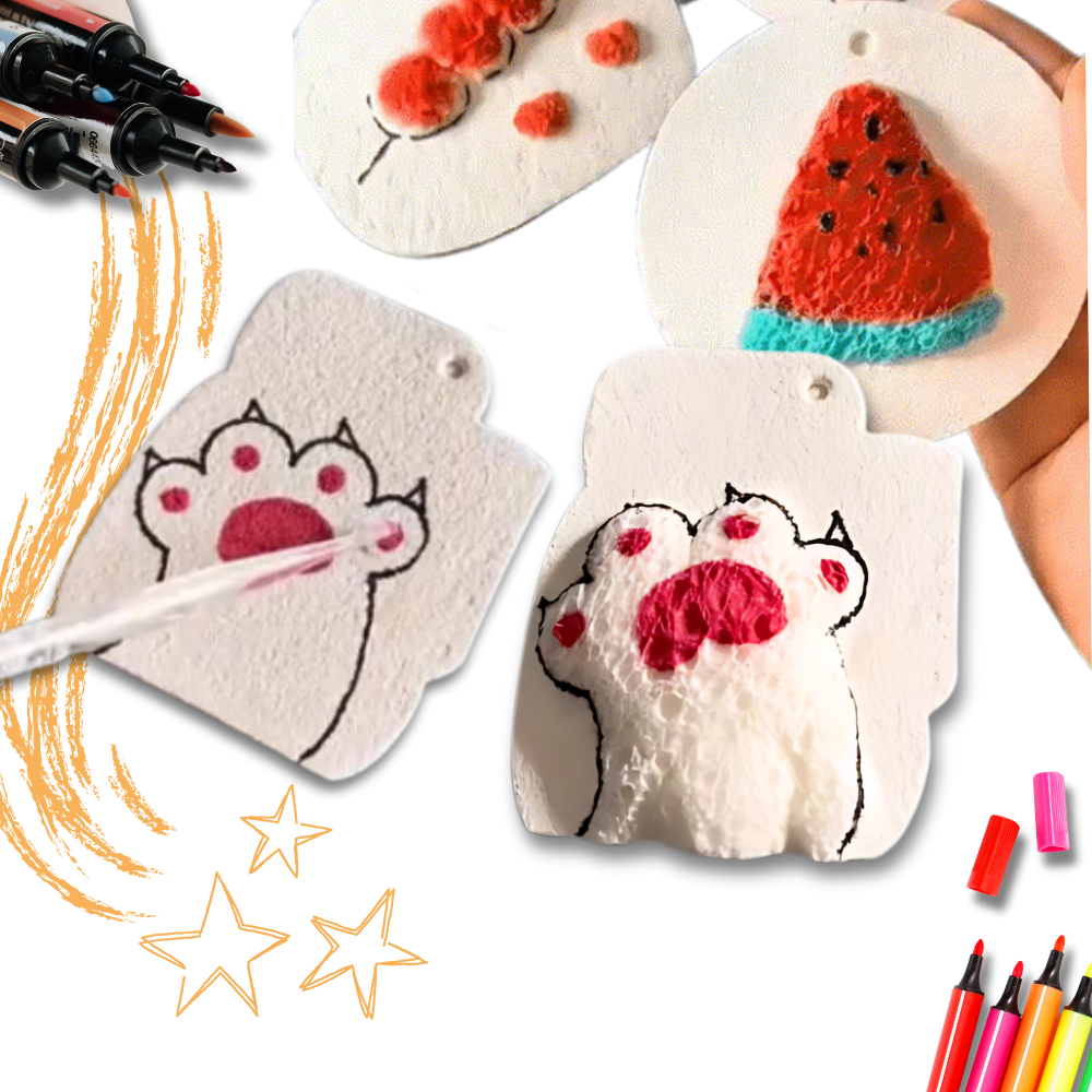 Papel para pintura em mousse 3D da Homemaxs, ideal para artesanato criativo, com superfície texturizada e colorida.