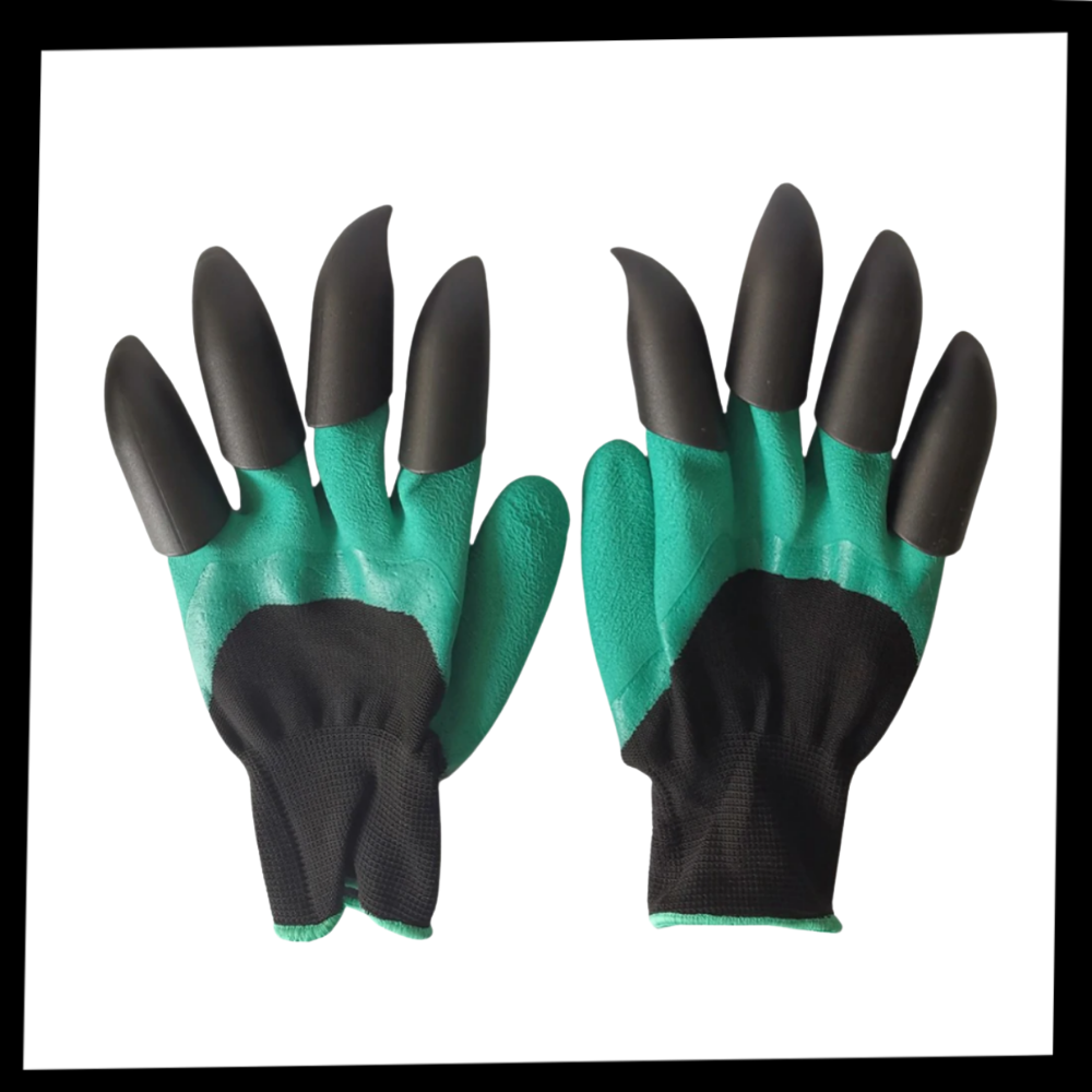 Luvas de jardinagem Homeme com dentes para cavar e escavar, feitas para trabalhos no jardim e plantio.