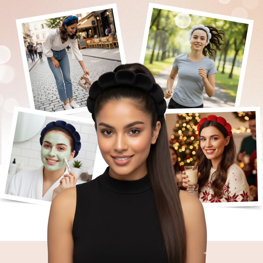 Acessório para cabelo Homyl em veludo turquesa, faixa bandeau acolchoada para cuidados com a pele e estilo.