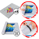 Tapis de puzzle em feltro Homyl, em cinza, para encaixar e enrolar peças de até 1500 peças, acessório para montagem de quebra-cabeças