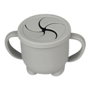 Tasse à snack para bebê Homyl, ideal para alimentação e aleitamento, de cor verde-menta com tampa e compartimentos.