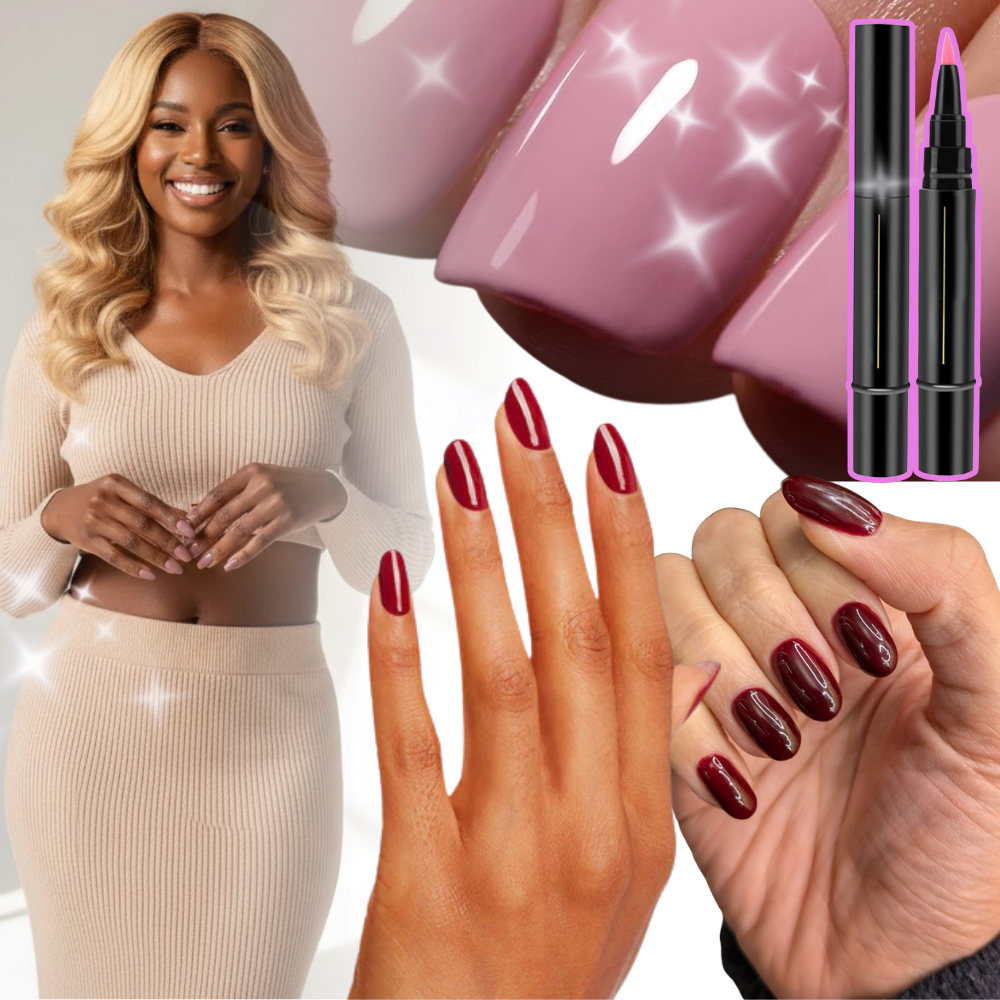 Stylo de esmalte para unhas da Homyl, com acabamento em rosa, secagem rápida, ideal para unhas bem cuidadas.