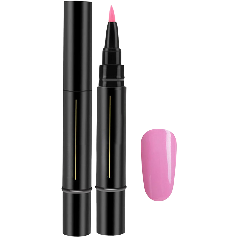 Caneta de esmalte de unha Homyl com acabamento rosa bonbon, secagem rápida e design compacto para unhas perfeitas.