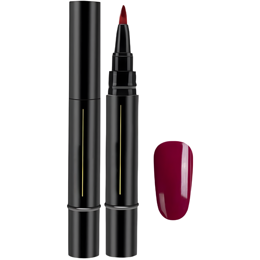 Stylo de esmalte com verniz de secagem rápida da Homyl, acabamento rosé e portátil para unhas.