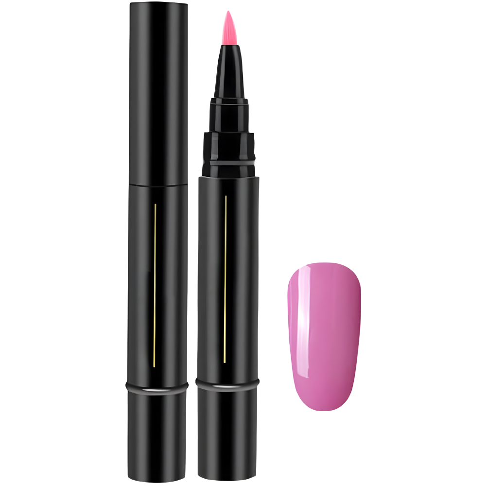 Stylo de esmalte de unha Homyl com acabamento rosa bonbon, rápido para secar, cosméticos para unhas e beleza.