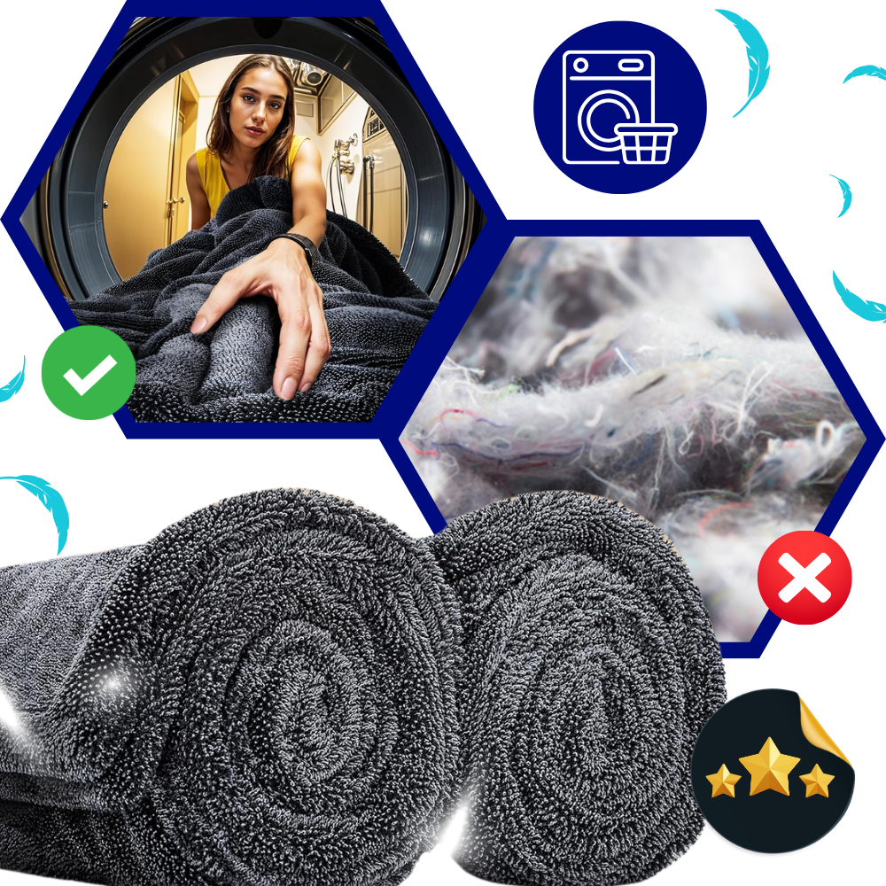 Serviette microfibra absorbante Homyl para limpeza de vidros de veículos, 40x40 cm, ideal para manutenção e decoração automotiva