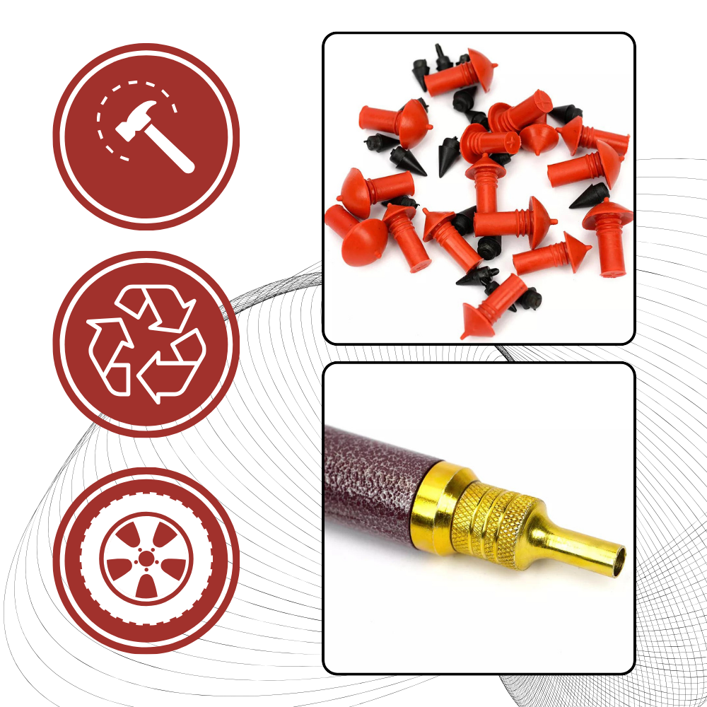 Kit de réparation automática de pneus Homyl para consertar crevasses em pneus de veículos, fácil de usar e universal.