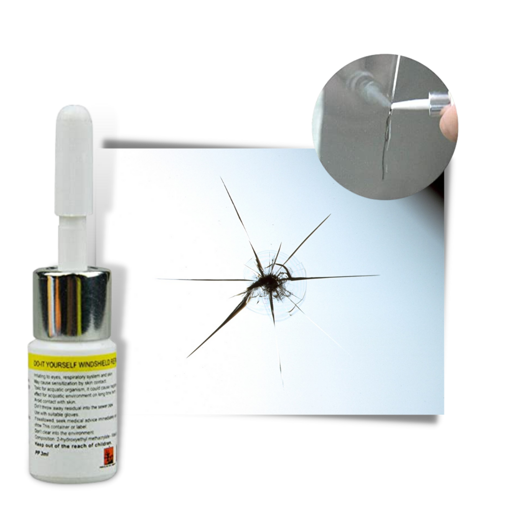 Kit fluido de reparo de vidros fissurados Homyl para manutenção e decoração de veículos, com solução eficaz para pequenos trincos