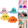 Peluche reversível mini polvo Homyl, brinquedo de pelúcia macio com cores diferentes, ideal para crianças e decoração.