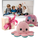 Peluche reversível mini polvo da Homyl, brinquedo macio para crianças, com design de polvo reversível em cores vibrantes.
