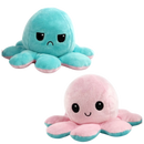 Peluche reversível mini polvo da Homyl, figura fofinha com cores variadas, ideal para decoração ou brinquedo macio.