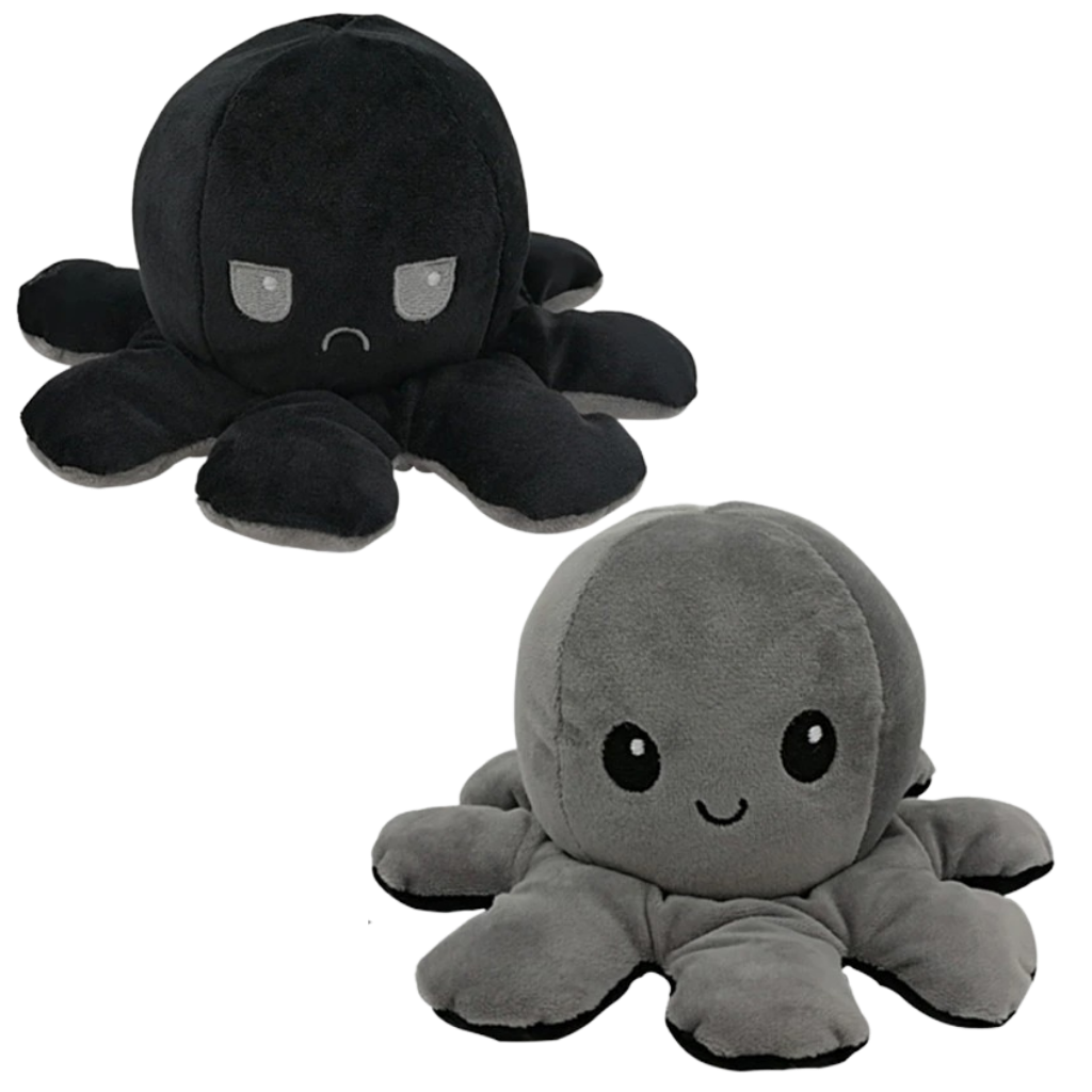 Peluche reversível mini polvo da Homyl, figura de pelúcia fofinha, com cores vibrantes e detalhes divertidos.