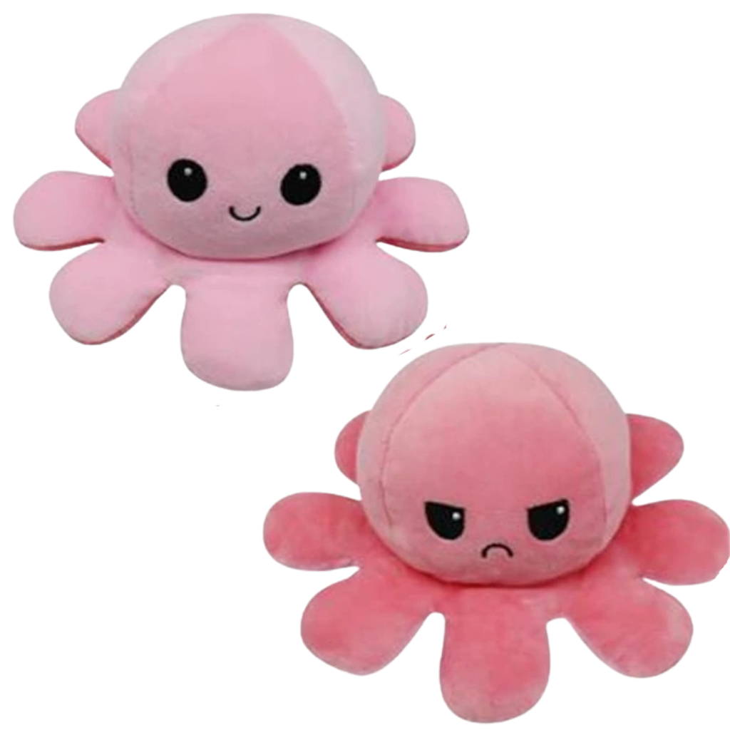 Peluche reversível mini polvo da Homyl, figura de pelúcia com design de polvo, ideal para decoração ou brincadeiras.