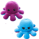Peluche reversível mini polvo Homyl, brinquedo macio em forma de polvo com cores vibrantes, ideal para crianças.