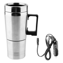Tasse bouilloire de 300ml pour voiture, support pour aliments et boissons, marque Homyl, en plastique noir avec poignée.