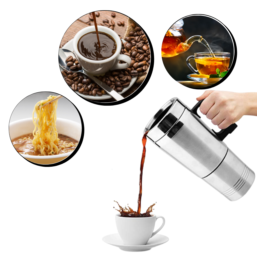 Tasse bouilloire de 300ml pour voiture Homyl, support pour aliments et boissons, pratique pour chauffages portables.