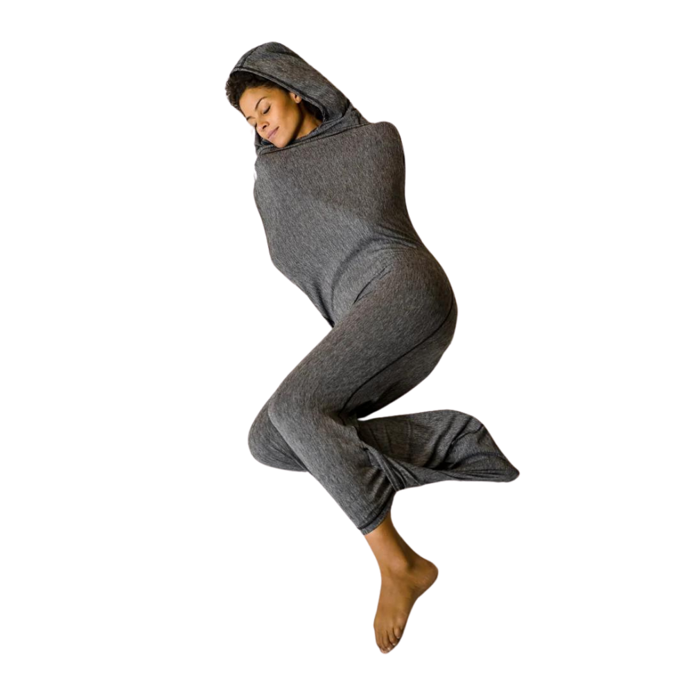 Cobertor portável com capuz Sleep Pod da Saking, tecido macio e confortável, ideal para relaxar e manter-se aquecido.