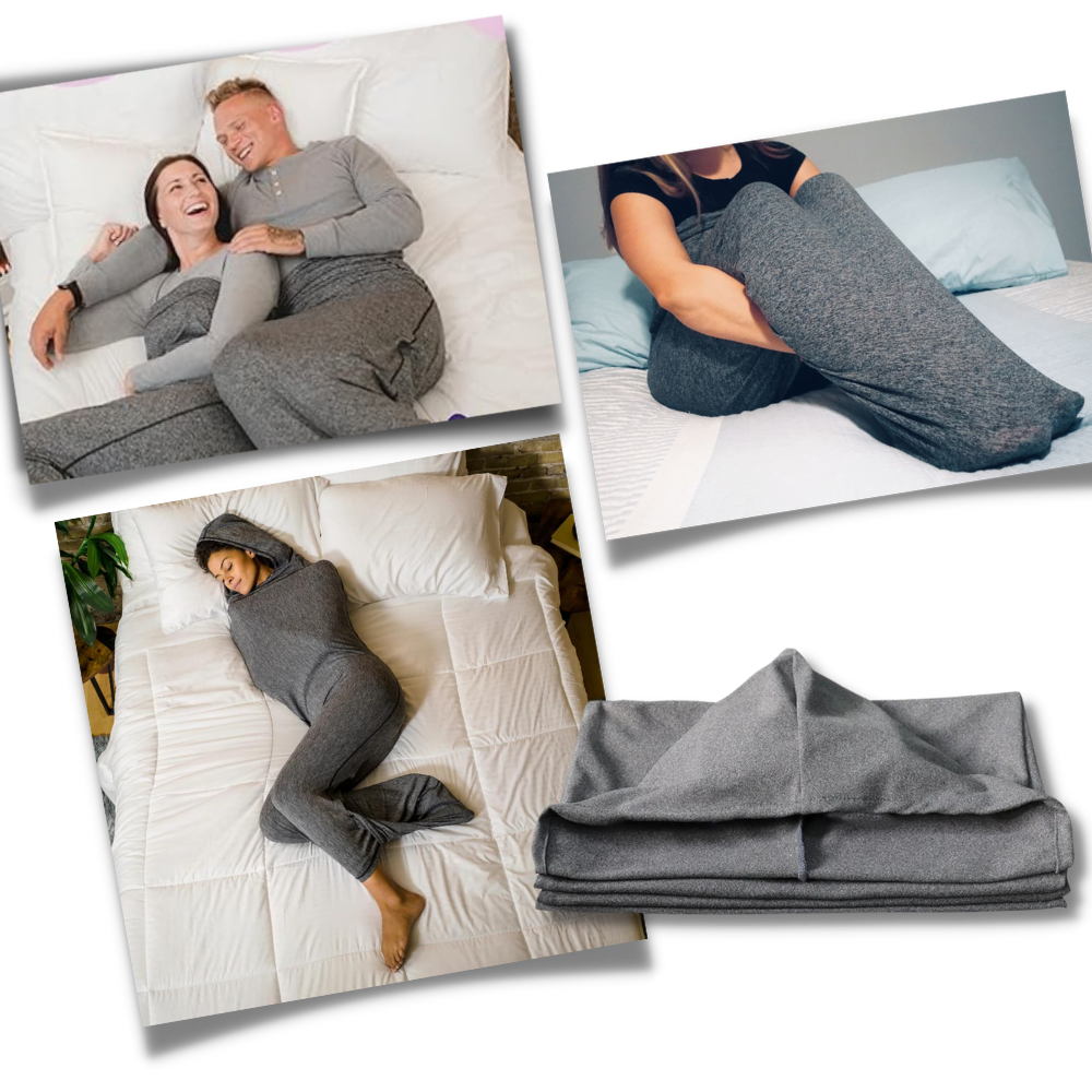 Cobertor portátil com capuz Sleep Pod da Saking, veste-se como uma manta aconchegante e prática para descanso confortável.