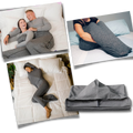 Cobertor portátil com capuz Sleep Pod da Saking, veste-se como uma manta aconchegante e prática para descanso confortável.