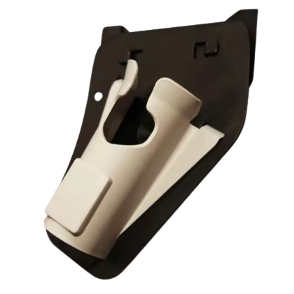 Fivela de cinto para isca de pesca Nayueo, estojo cinza para anzóis de pesca, com compartimento lateral para anzóis.