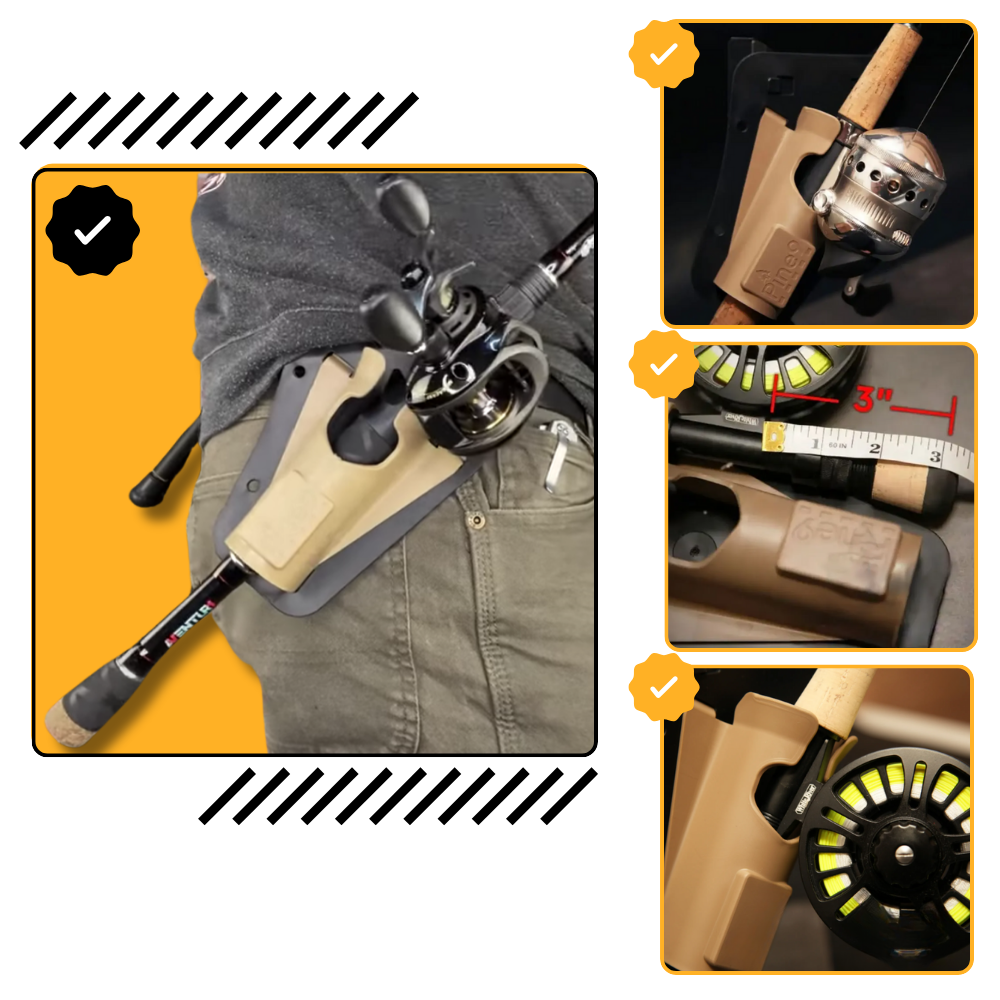 Estojos de cana de pesca Nayueo com suporte para anzol na lateral, ideal para pesca e fácil de transportar.