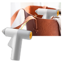 Pistolet à colle chaude sem fio Hoto para artesanato, com bico de aplicação e design portátil para projetos criativos.