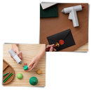 Pistolet à colle chaude sem fio da Hoto para artesanato, com bico de aplicação e design portátil para projetos criativos.