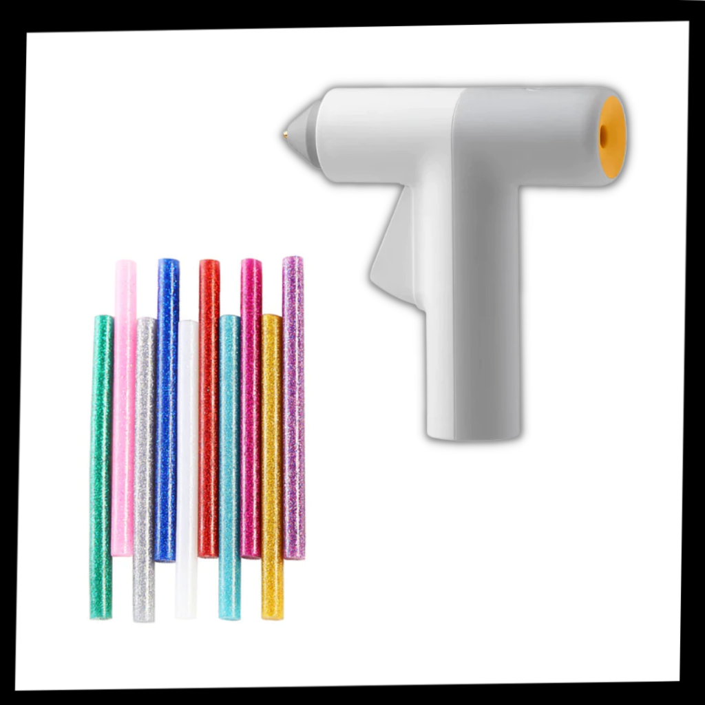 Pistolet à colle chaude sem fio da Hoto, ferramenta para artesanato e projetos de bricolagem, com design portátil e prático.