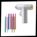 Pistolet à colle chaude sem fio da Hoto, ferramenta para artesanato e projetos de bricolagem, com design portátil e prático.
