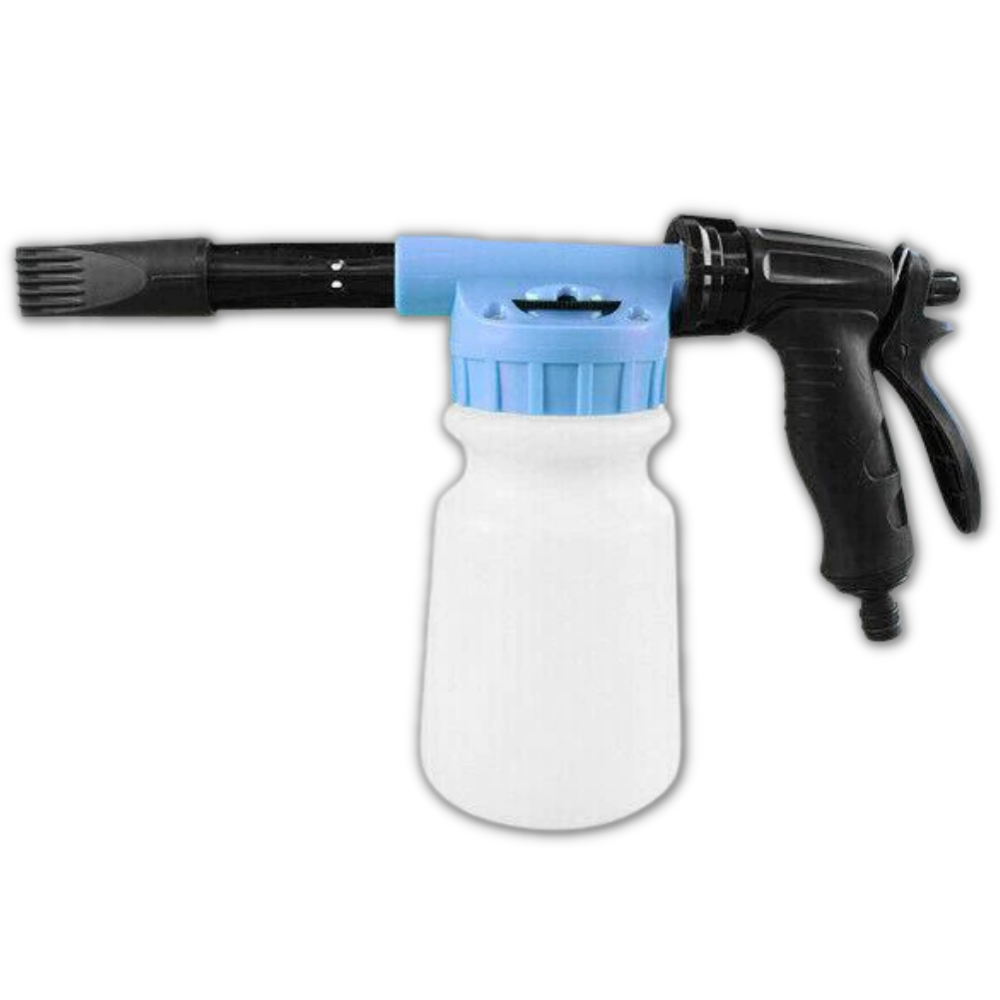 Pistolet à mousse Houkiper pour voiture, ferramenta de limpeza e decoração automotiva, mostrando o dispositivo de aplicação de espuma