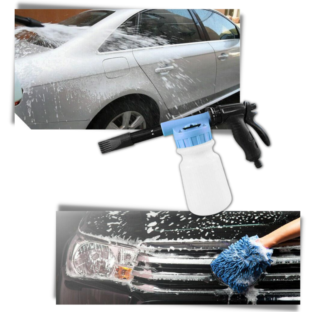 Pistolet à mousse Houkiper pour voiture, ferramenta de limpeza e decoração automotiva, com bico e reservatório de espuma.
