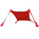 Tenda de sombra leve da Htovila para praia, com estrutura colorida e tecido resistente, ideal para proteção solar ao ar livre.