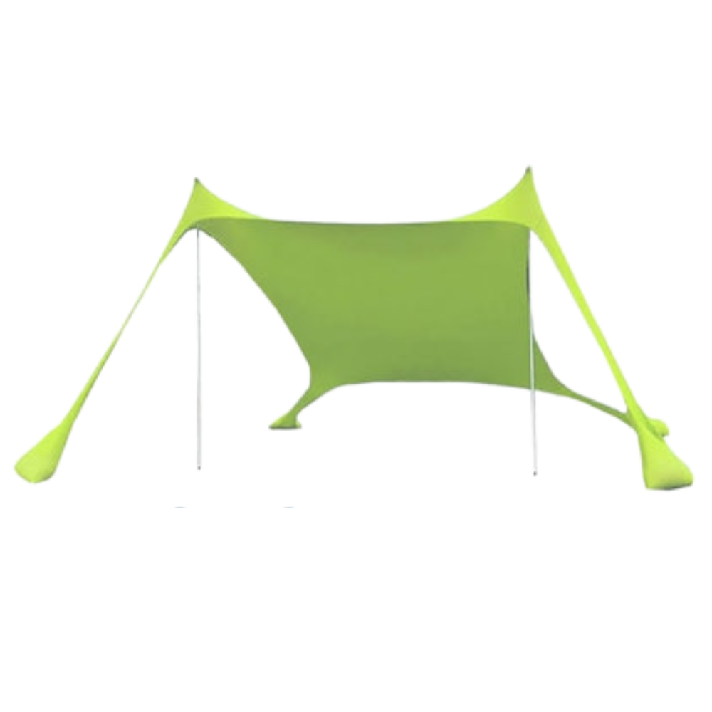 Tenda de sombra leve para praia da marca Htovila, em cores vermelhas, ideal para proteção solar ao ar livre.