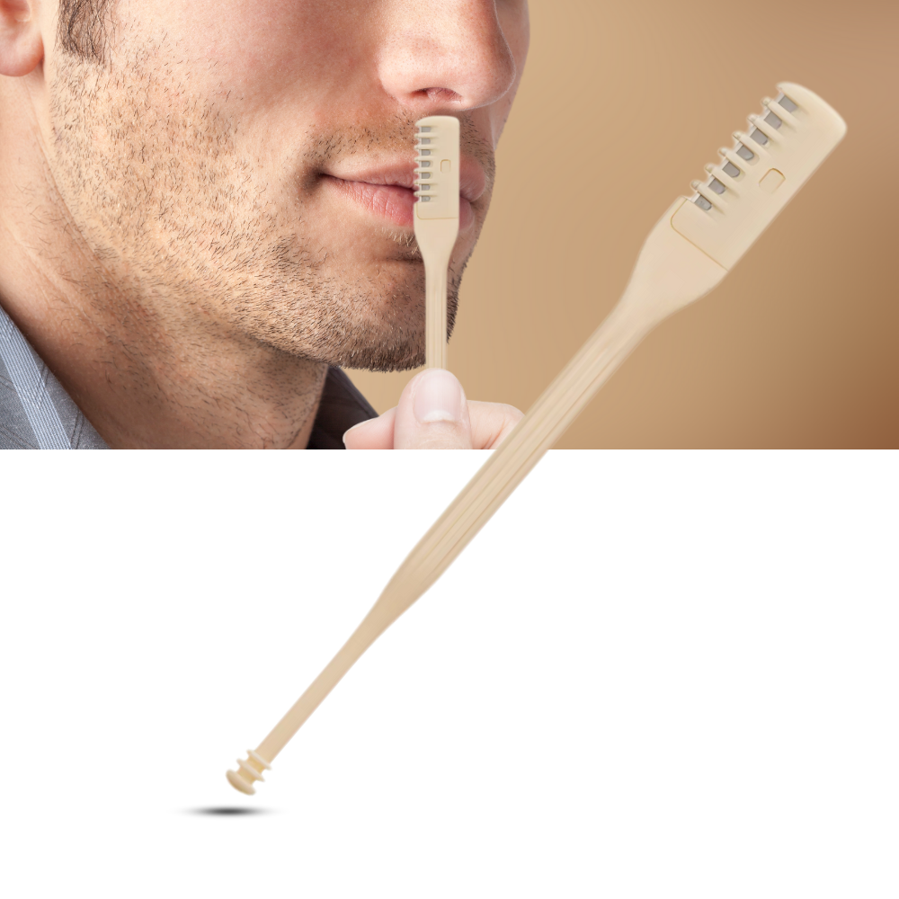 Tondeuse manual de precisão para nariz da Huanledash, ferramenta de cuidado facial para remoção de pelos indesejados.