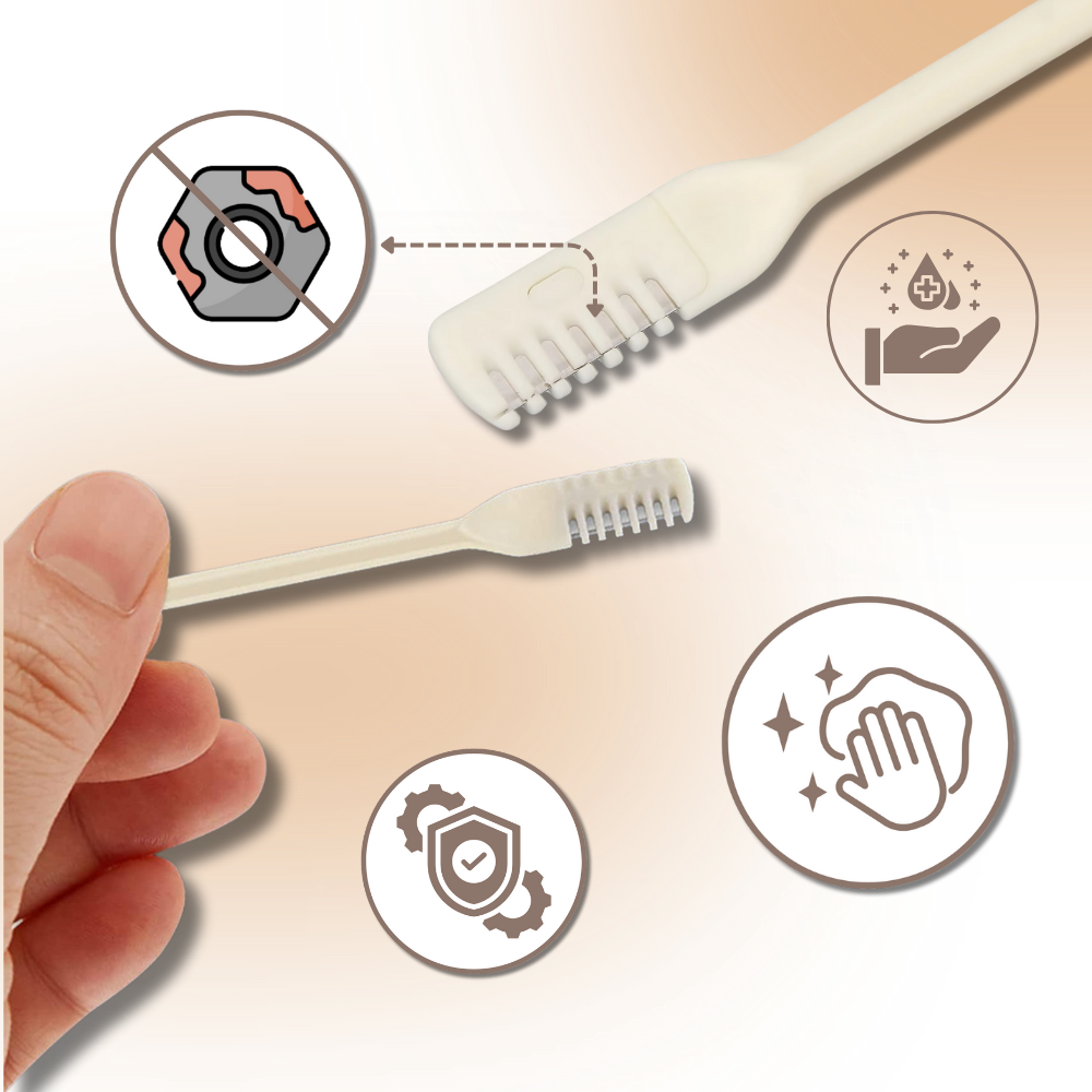 Tondeuse manual de precisão para nariz da Huanledash, aparelho de cuidado facial para remoção de pelos com design compacto.