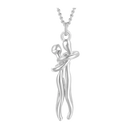 Colar de casal Câlin da Foviza, colar de prata com pingente de abraço, simbolizando amor e conexão entre o casal.